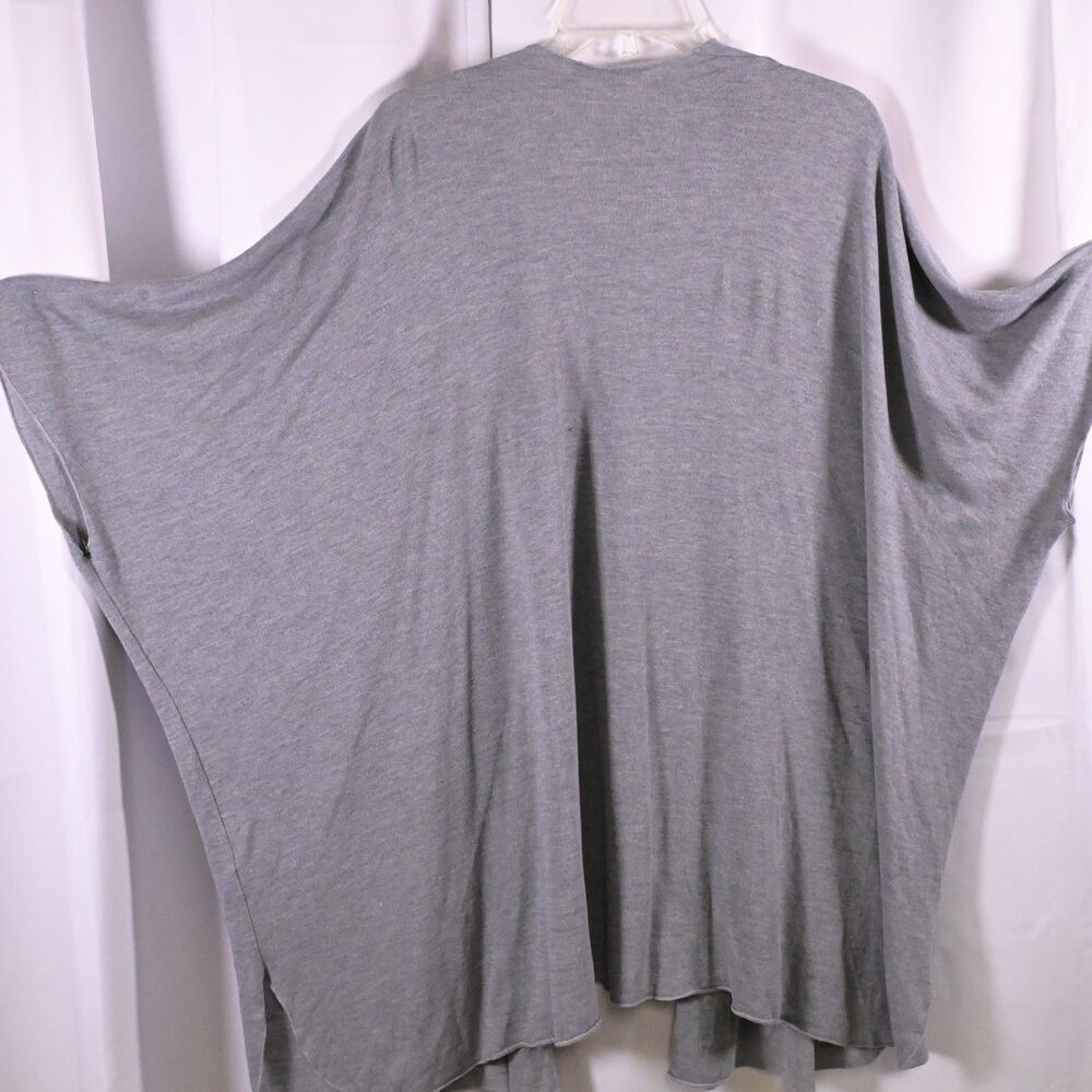 Chris & Carol Gray Kimono Style Open Front Cardigan‎ Sweater Womens Large USA - Picture 2 of 7
